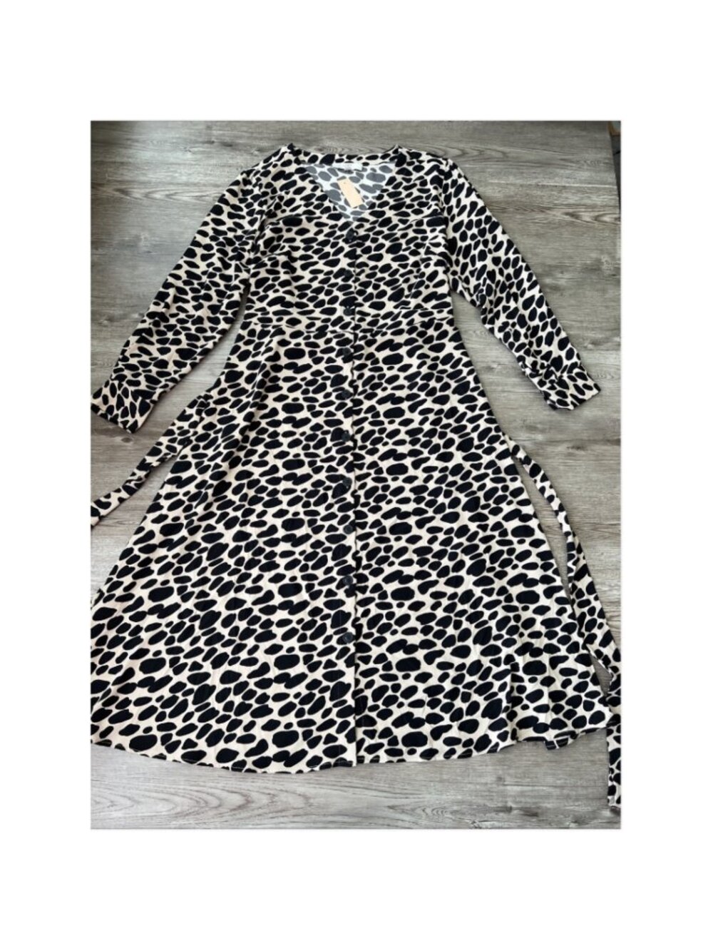 LOFT Leopard Print Maxi Dressโ Womens Plus 24W Long Sleeve Button Up Belted NWT